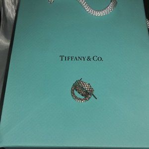 Tiffany Somerset Mesh Hoops Sterling Silver
